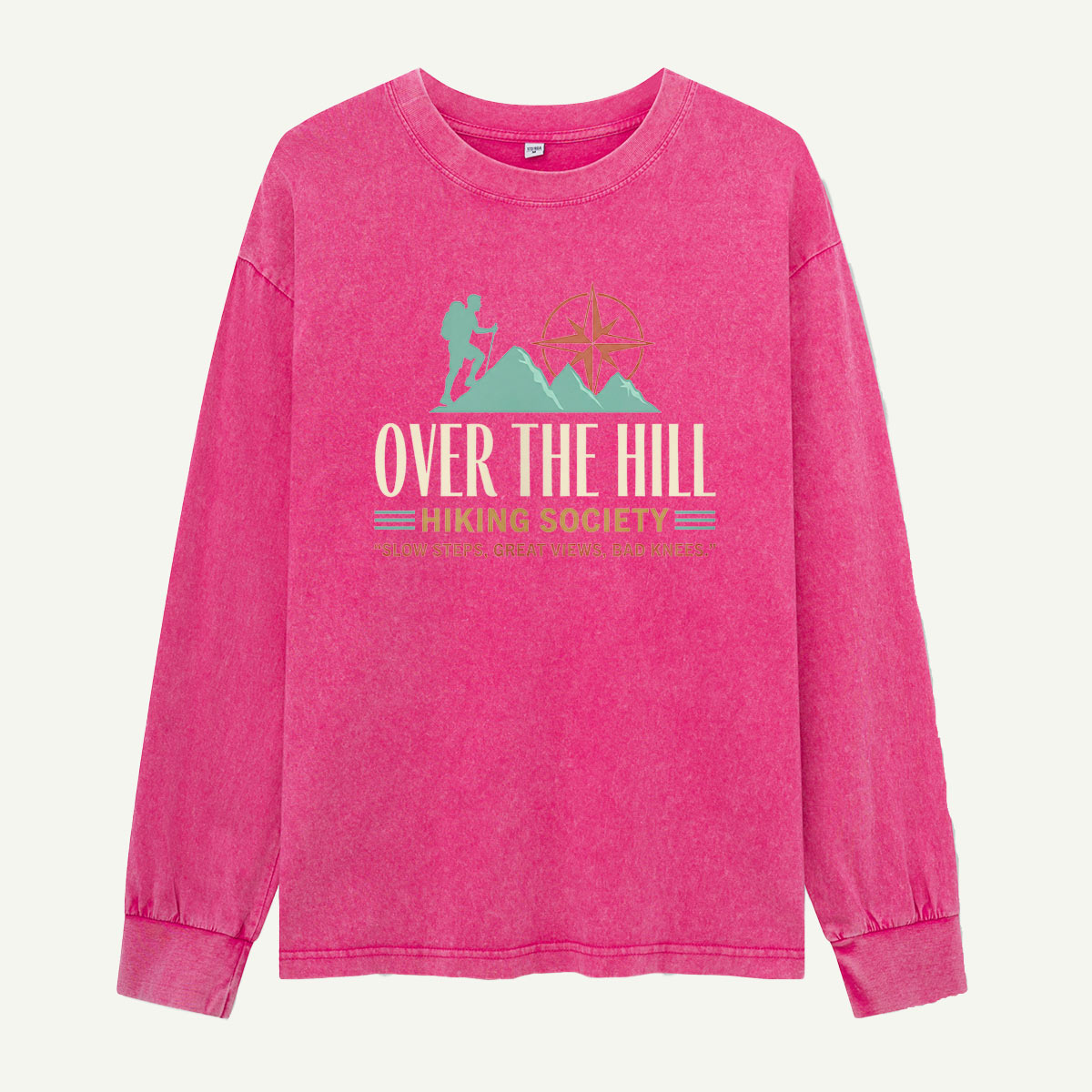 Over The Hill Hiking Society Washed Long Sleeves