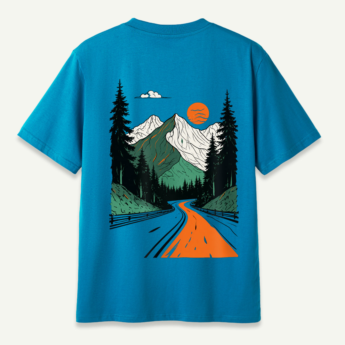 Mountain Road Sunset Wilderness Journey T-Shirt