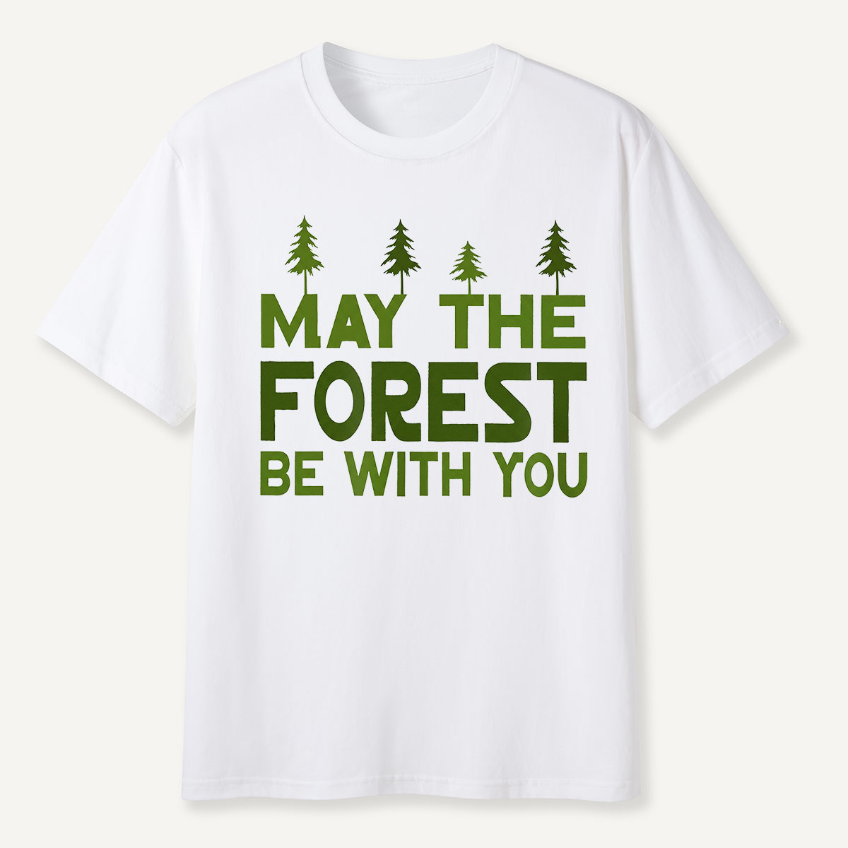 May the Forest Be With You Tree Line Mint T-Shirt