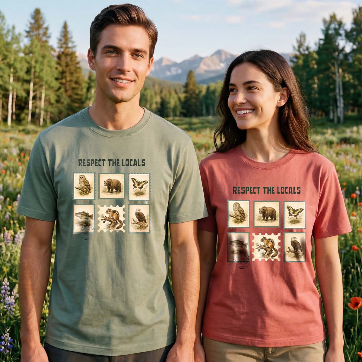 Respect The Locals Earth Day Wildlife T-Shirt