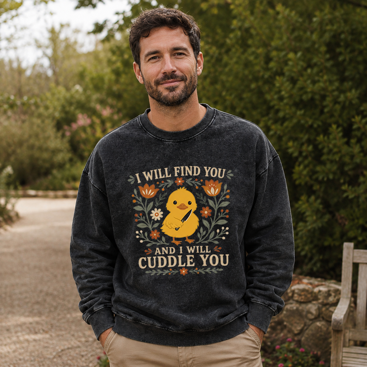 Duckling Cuddle Mission Washed Sweatshirts