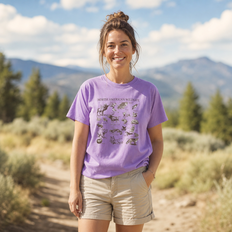 North American Wildlife Vintage T-Shirt