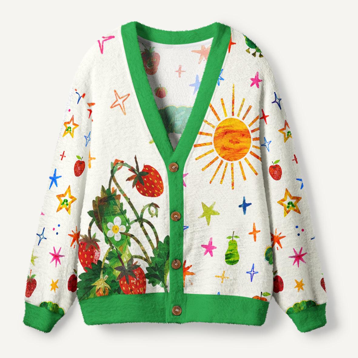Strawberry Sunshine Ugly Cardigan Sweaters