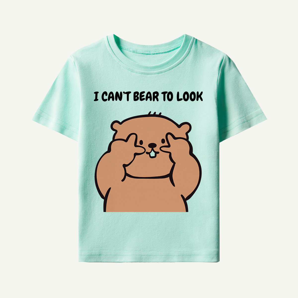 I Can’t Bear to Look Funny Bear Kids T-Shirt