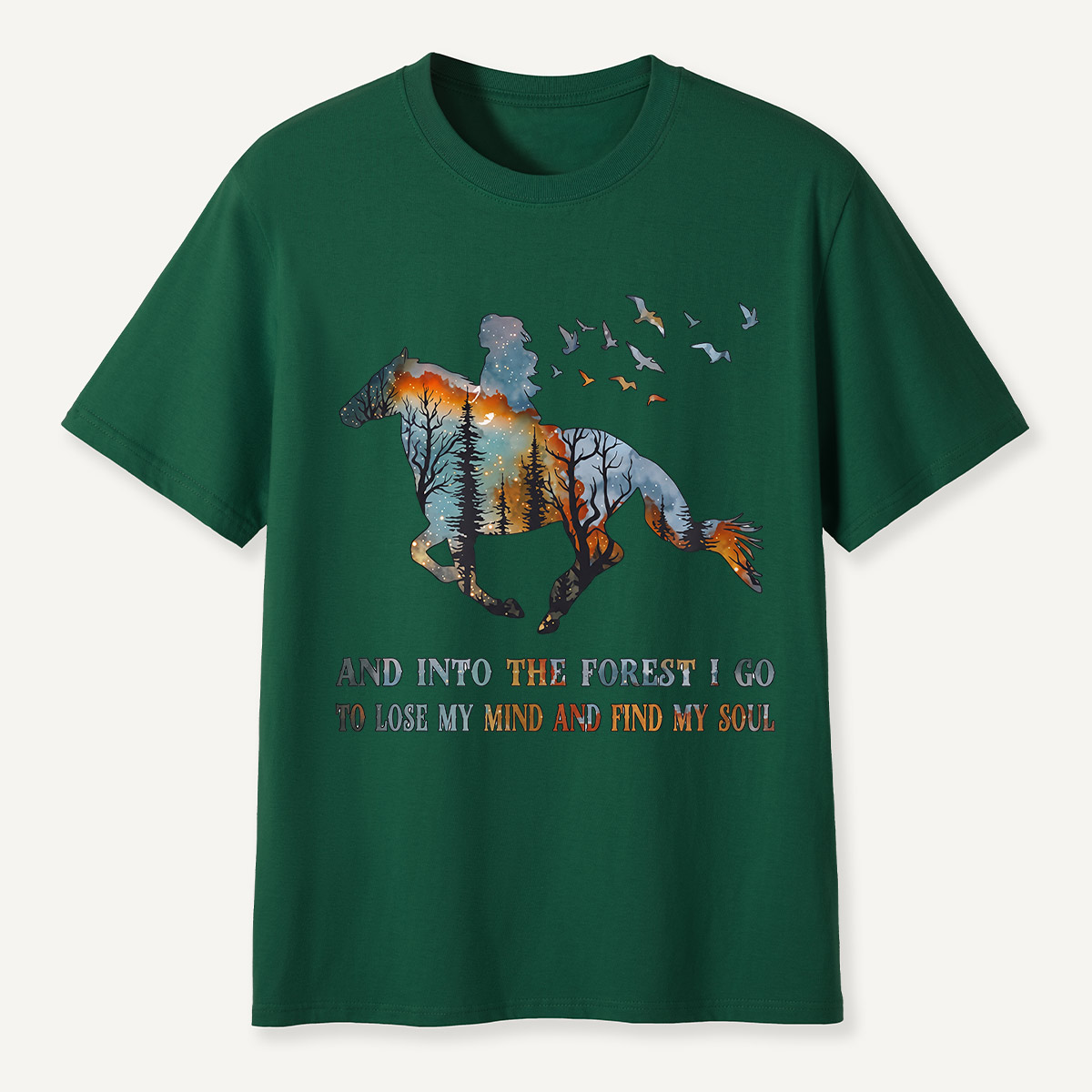And Into the Forest I Go Horse Silhouette T-Shirt