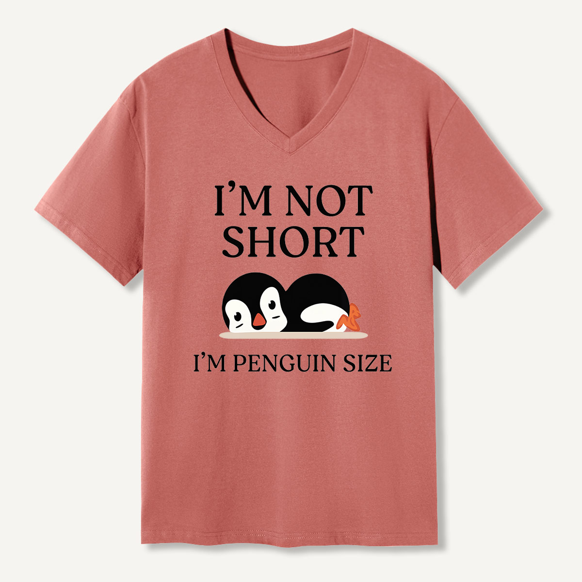 Im Not Short Im Penguin Size V-neck T-Shirt