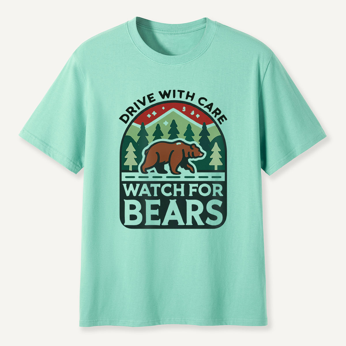 Drive with Care Watch for Bears Road Sig  T-Shirt