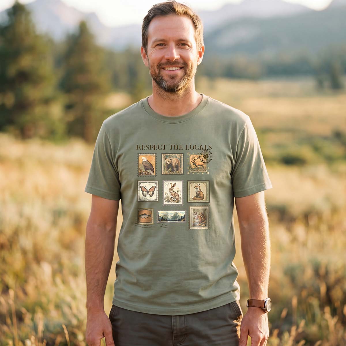 Respect The Local Wildlife Animal Lover T-Shirt