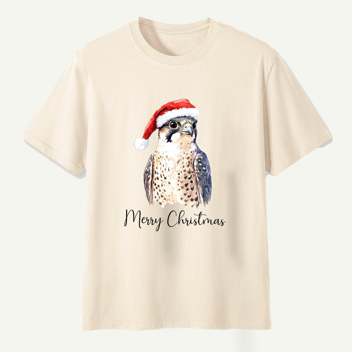 Merry Christmas Falcon Santa Hat T-Shirt