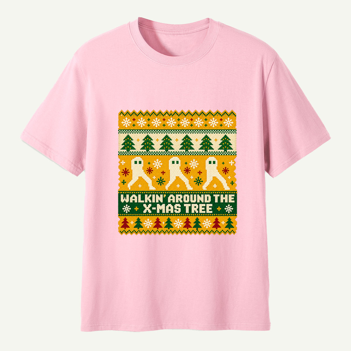 Walkin Around The Xmas Tree Ghost Christmas T-Shirt