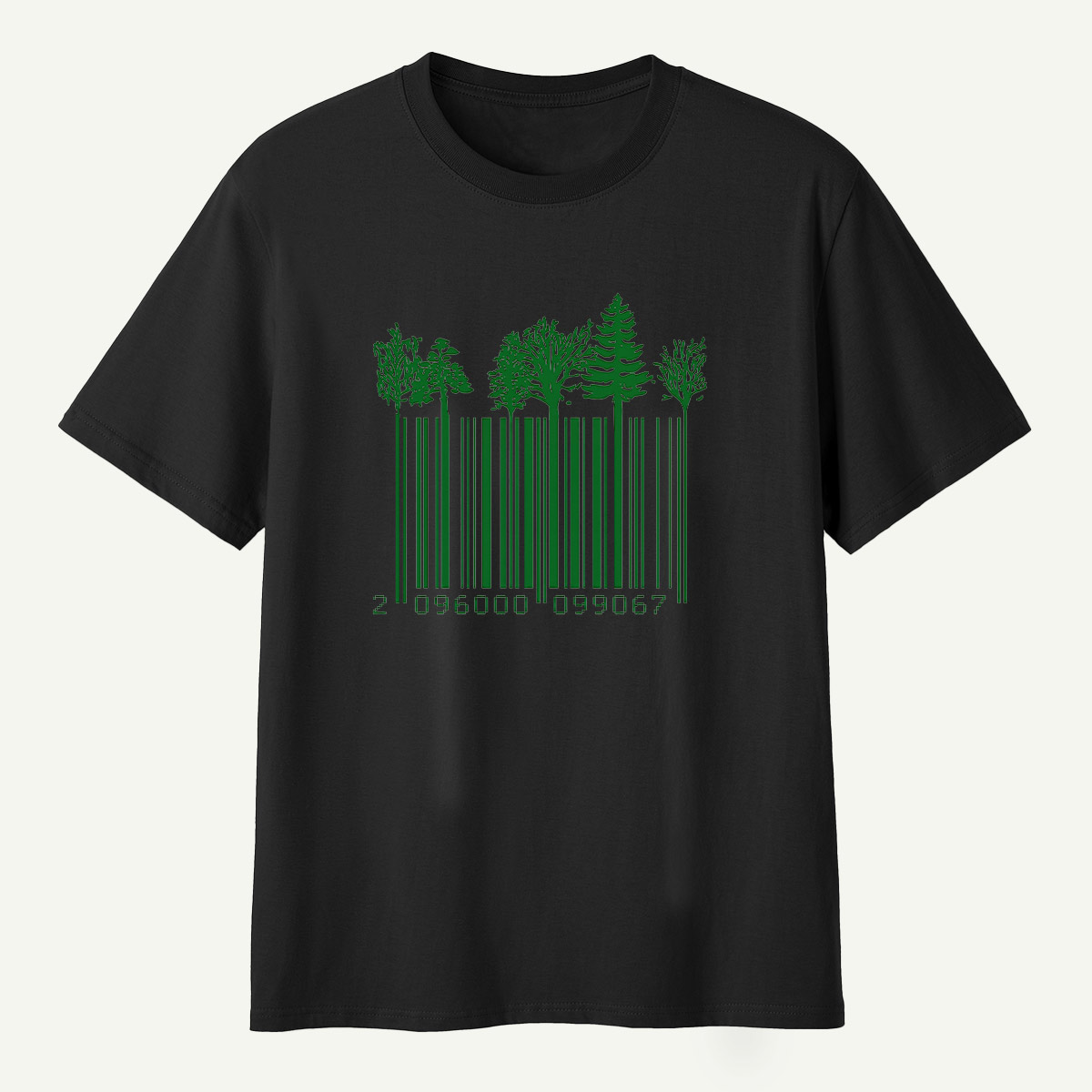 Forest Barcode Tree Line T-Shirt