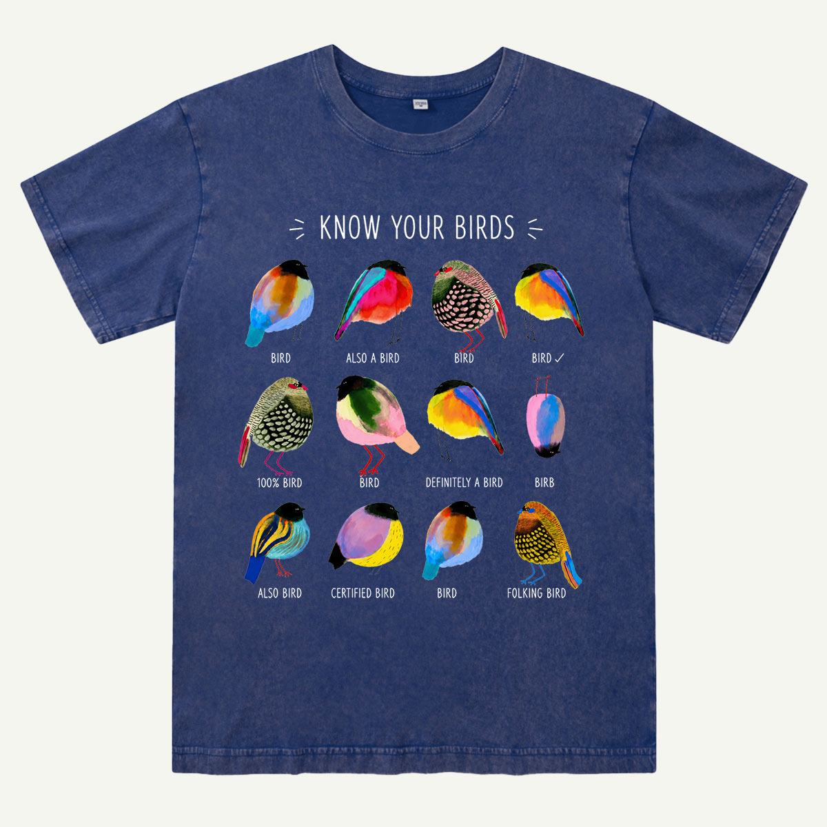 Colorful Bird Guide Washed T-Shirt
