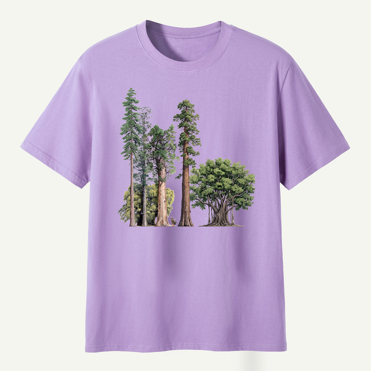 Giant Redwood Forest Botanical Study T-Shirt