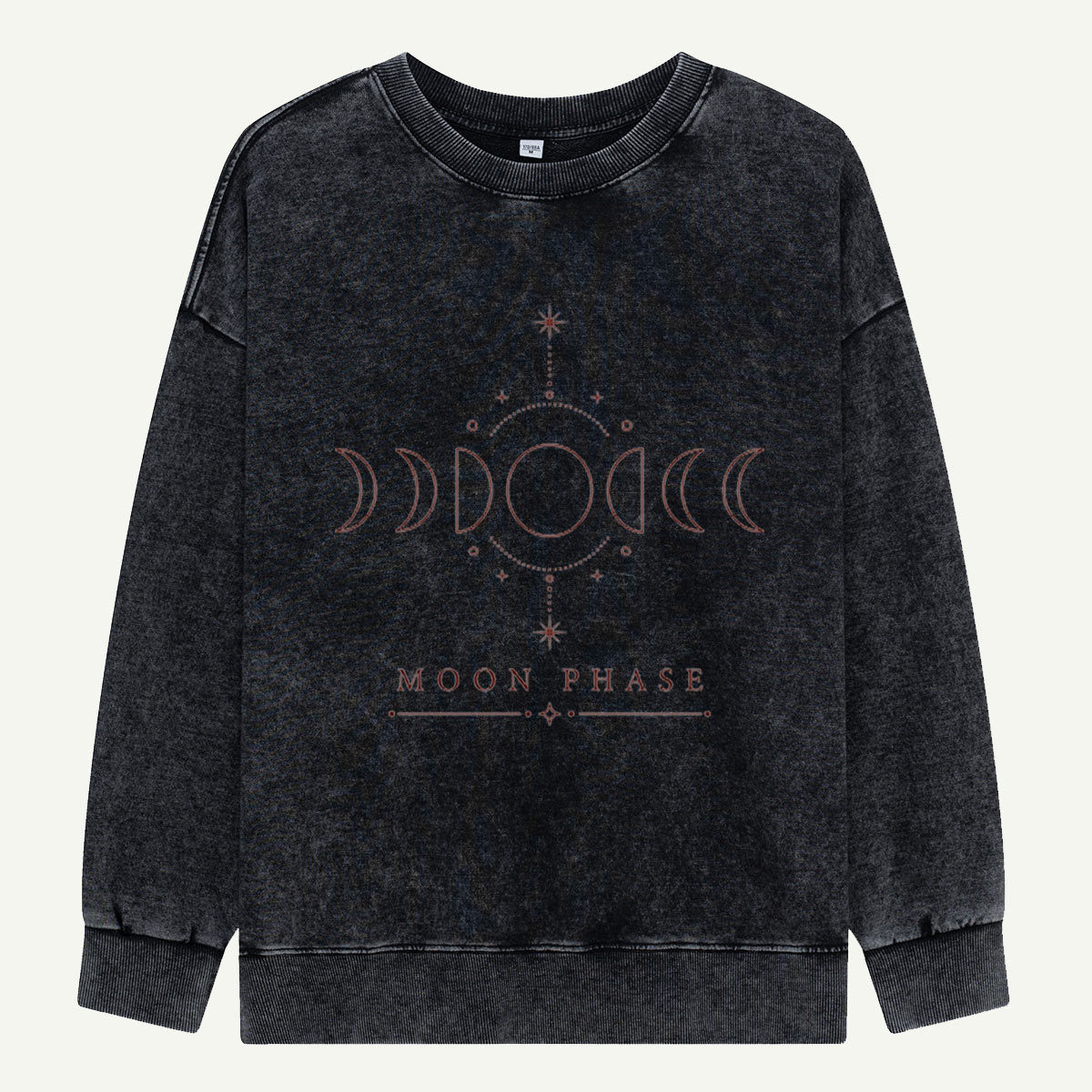 Moon Phase Minimal Magic Washed Sweatshirts