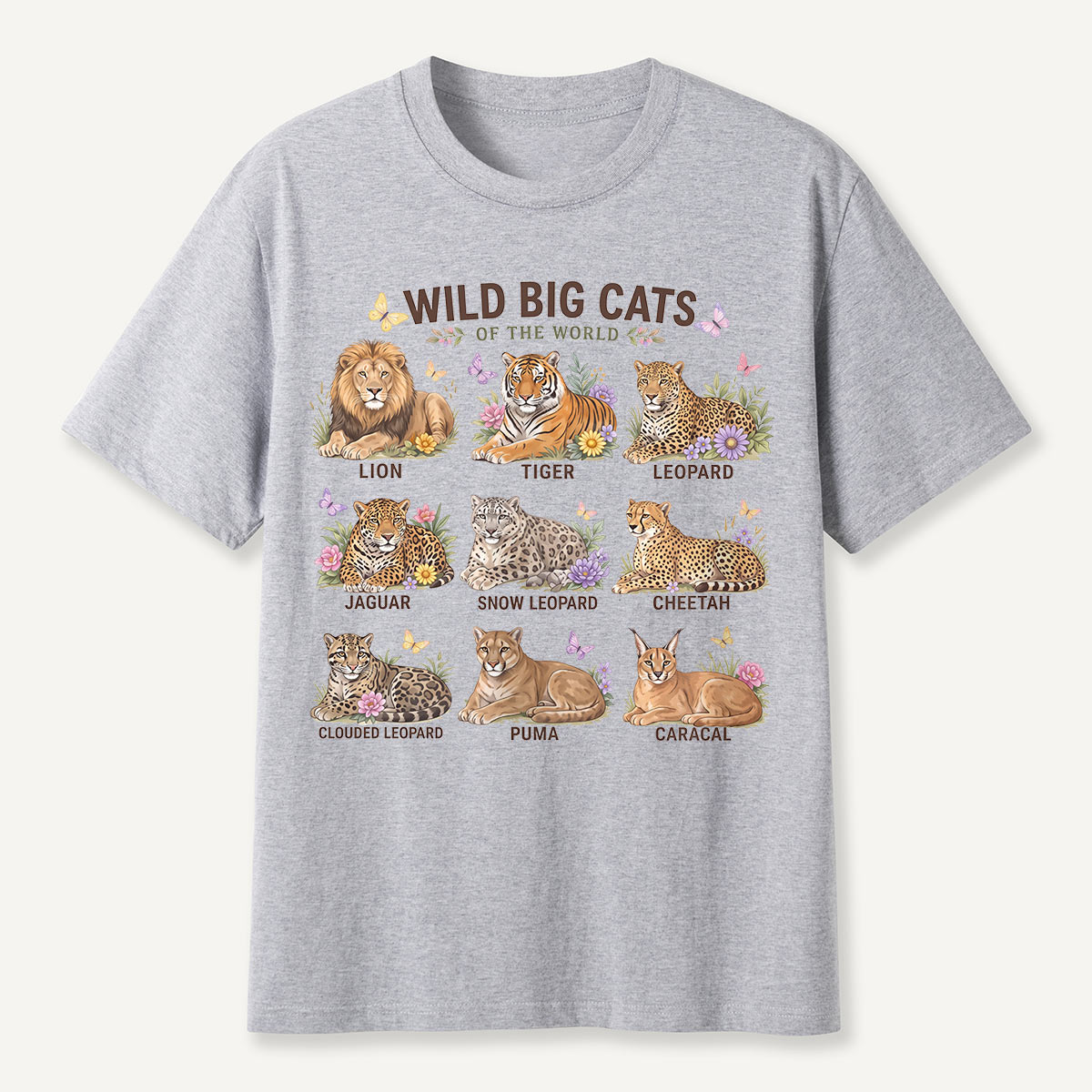 Wild Big Cats of the World T-Shirt