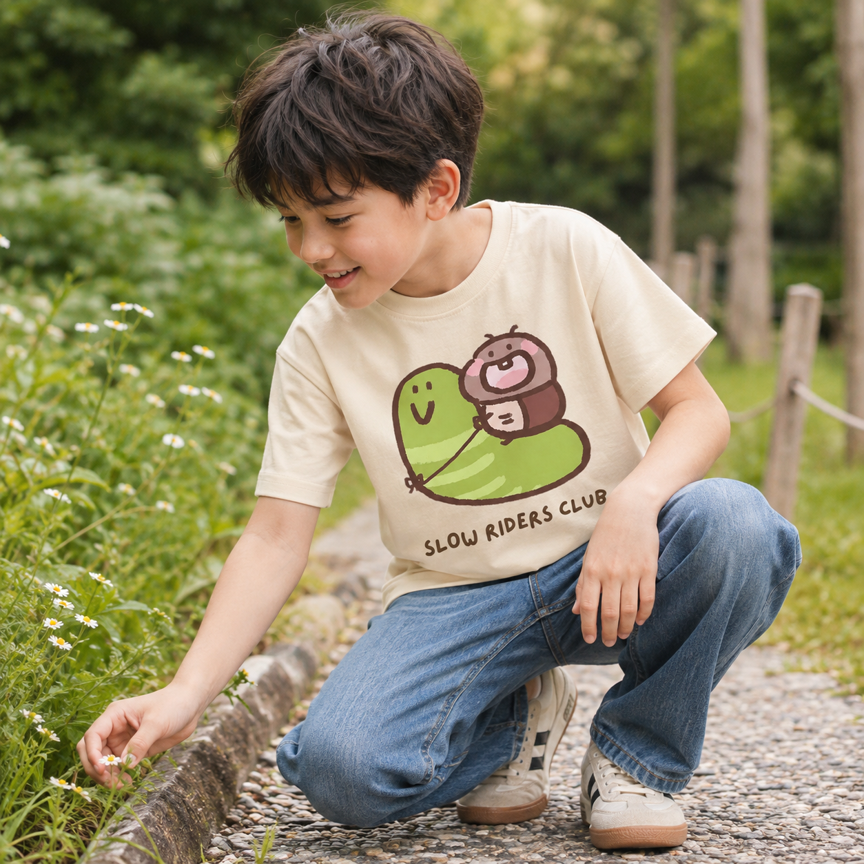 Slow Riders Club Snail Ride Kids T-Shirt