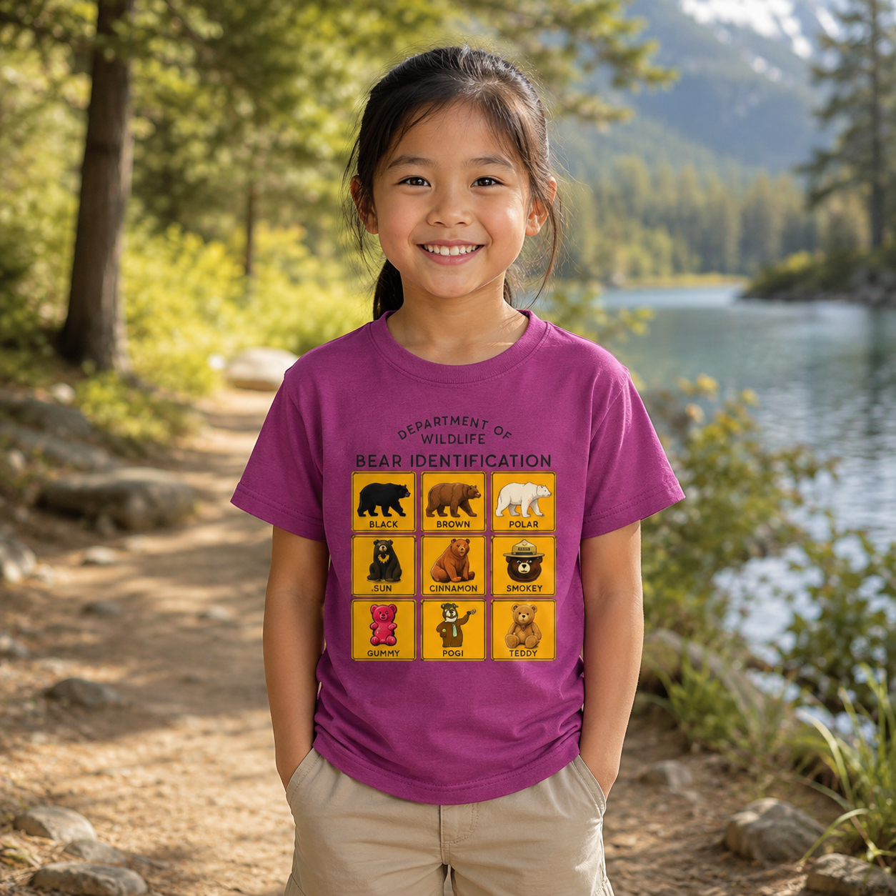 Department of Wildlife Bear Identification Kids T-Shirt