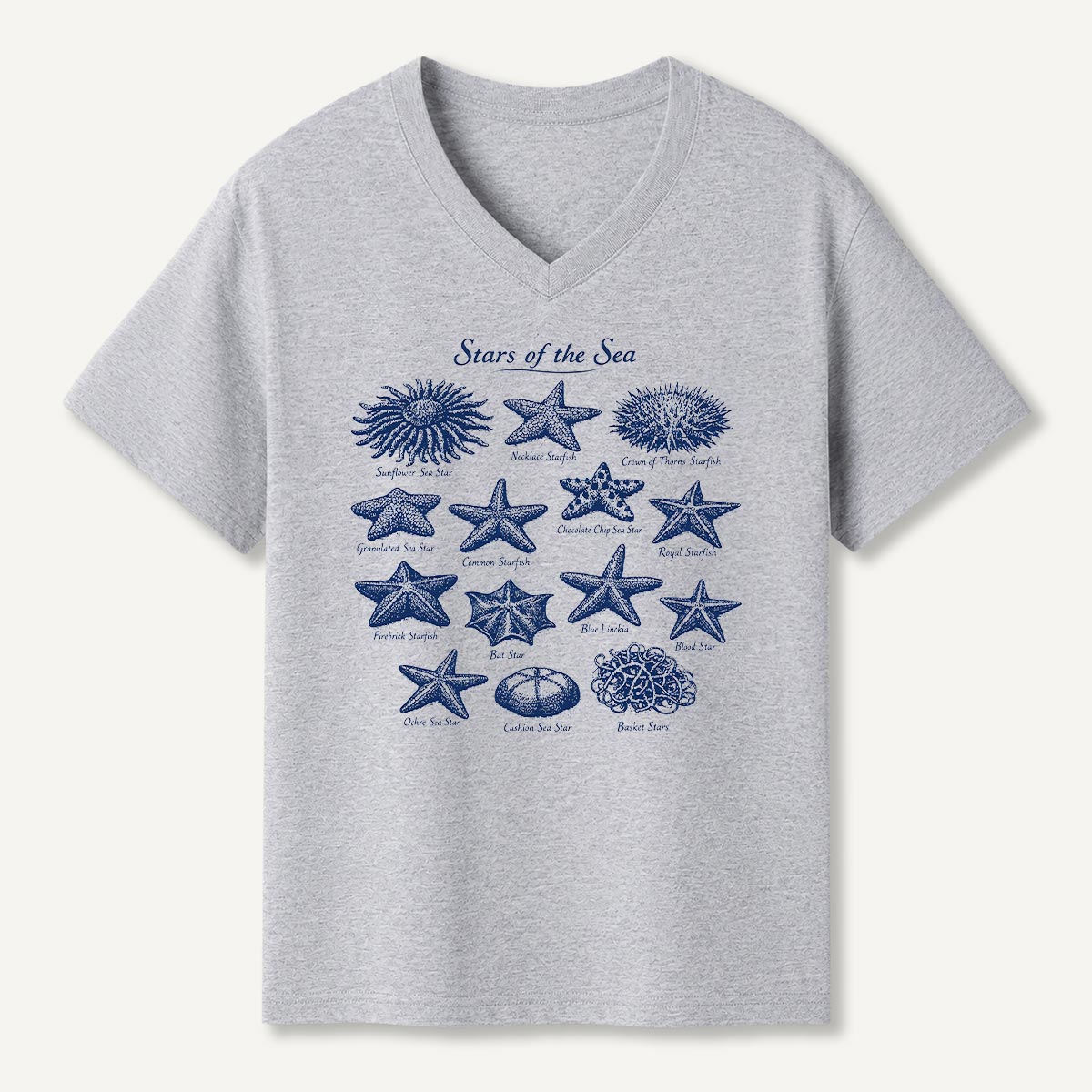 Stars Of The Sea Marine Study V-neck T-Shirt