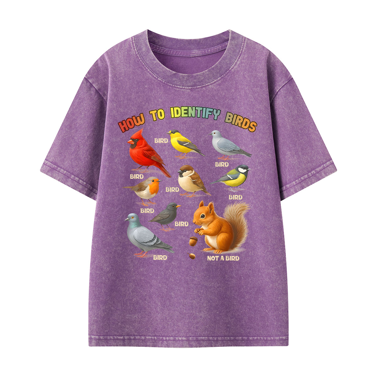 How to Identify Birds Kids Washed T-Shirt