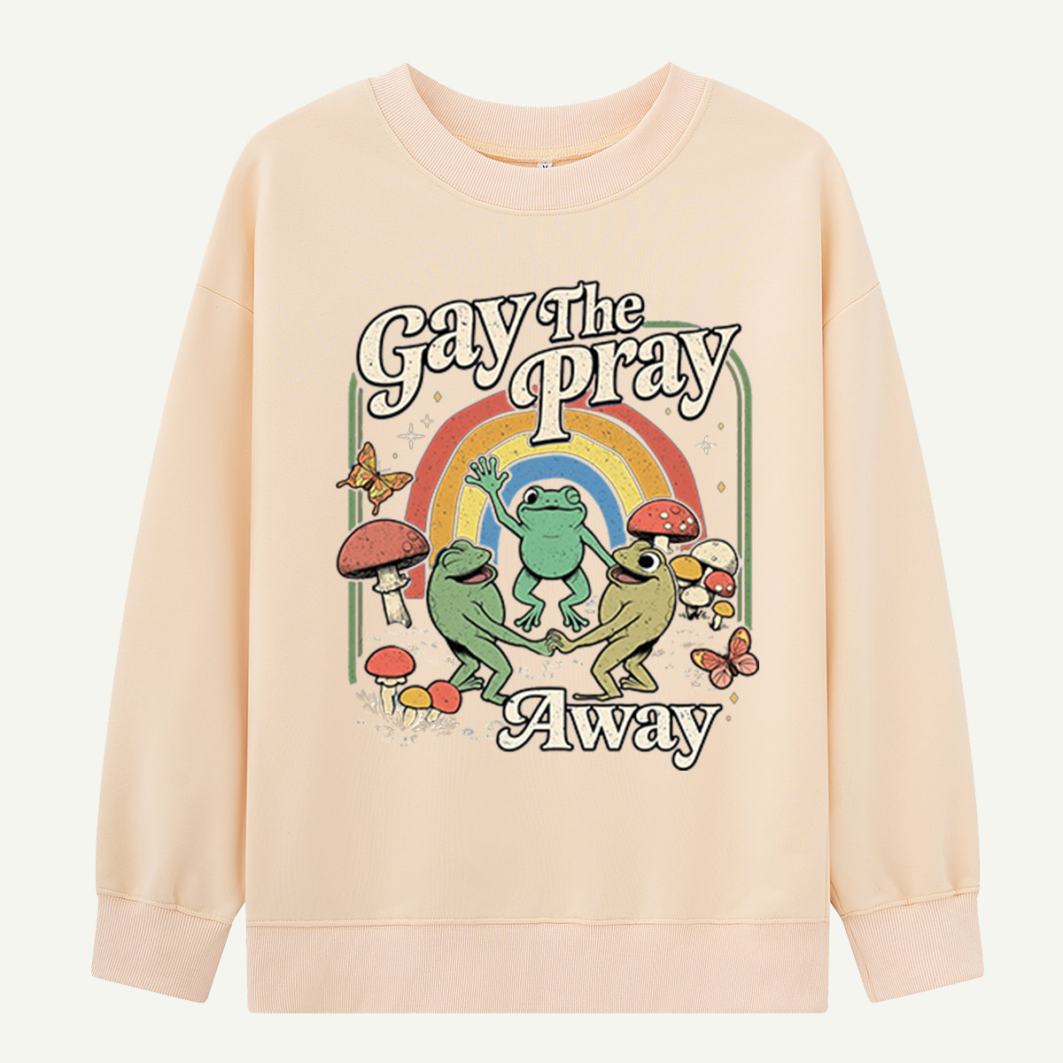Frogs Rainbow Mushroom Sweatshirts