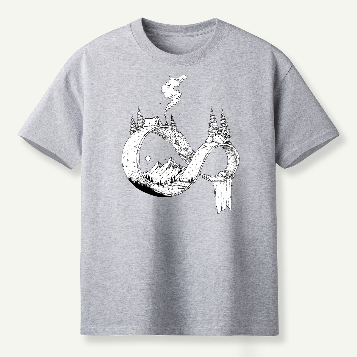 Infinity Wilderness Deer Forestscape T-Shirt