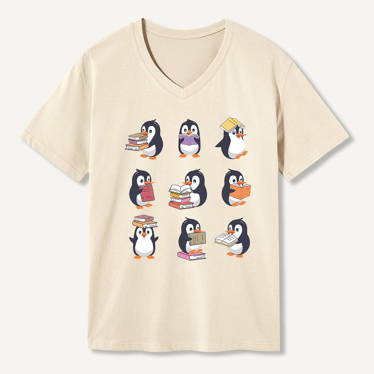 Penguin Personalities Mood Chart V-neck T-Shirt