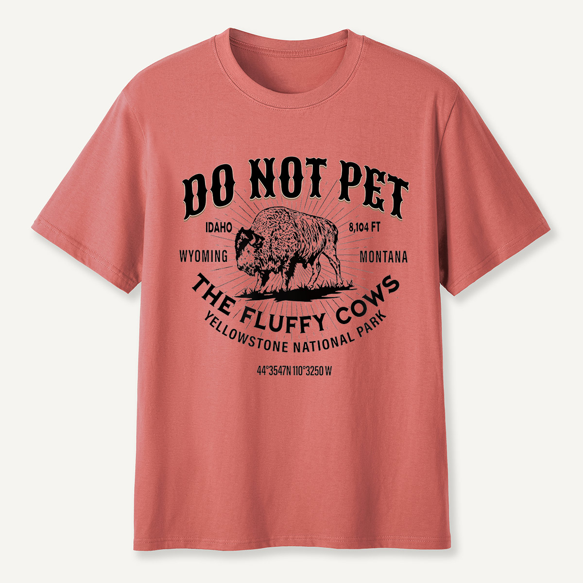Do Not Pet the Fluffy Cows Yellowstone Coordinates T-Shirt