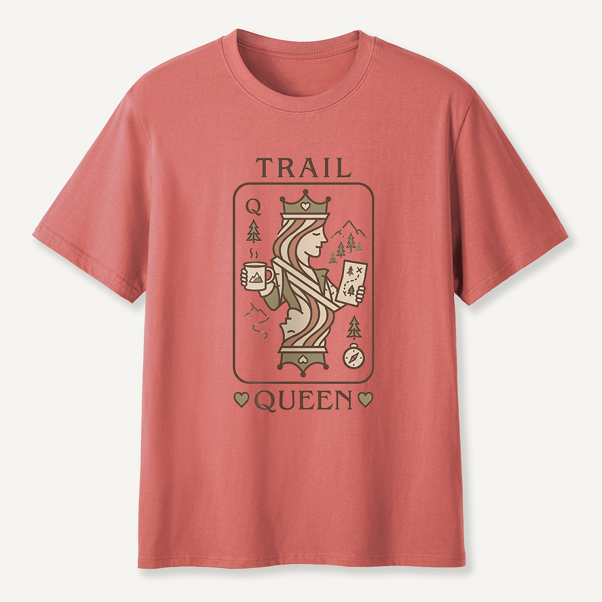Trail Queen Hiking Playing Card  T-Shirt