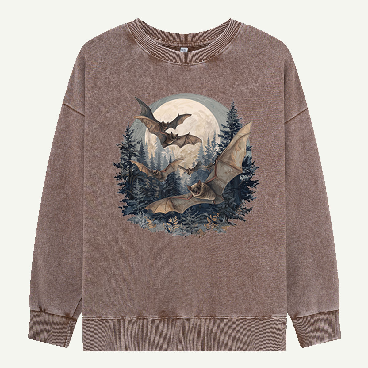 Moonrise Over the Bat Pines Washed Sweatshirts