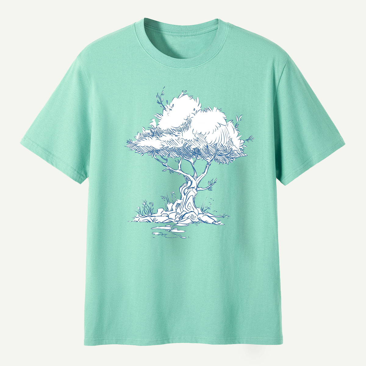 Wilderness Trail Map Line Art T-Shirt