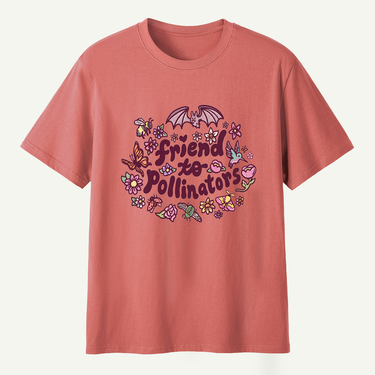 Friend To Pollinators Garden Wildlife Circle T-Shirt