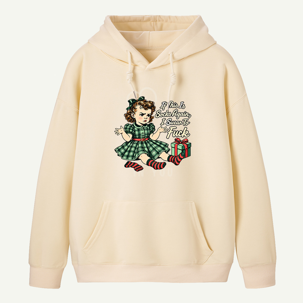 If This Is Socks Again I Swear To Fuck Vintage Christmas Girl Hoodie
