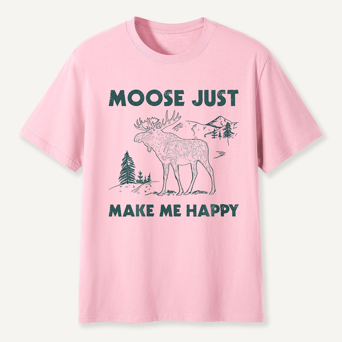 Moose Just Make Me Happy Funny Wildlife T-Shirt