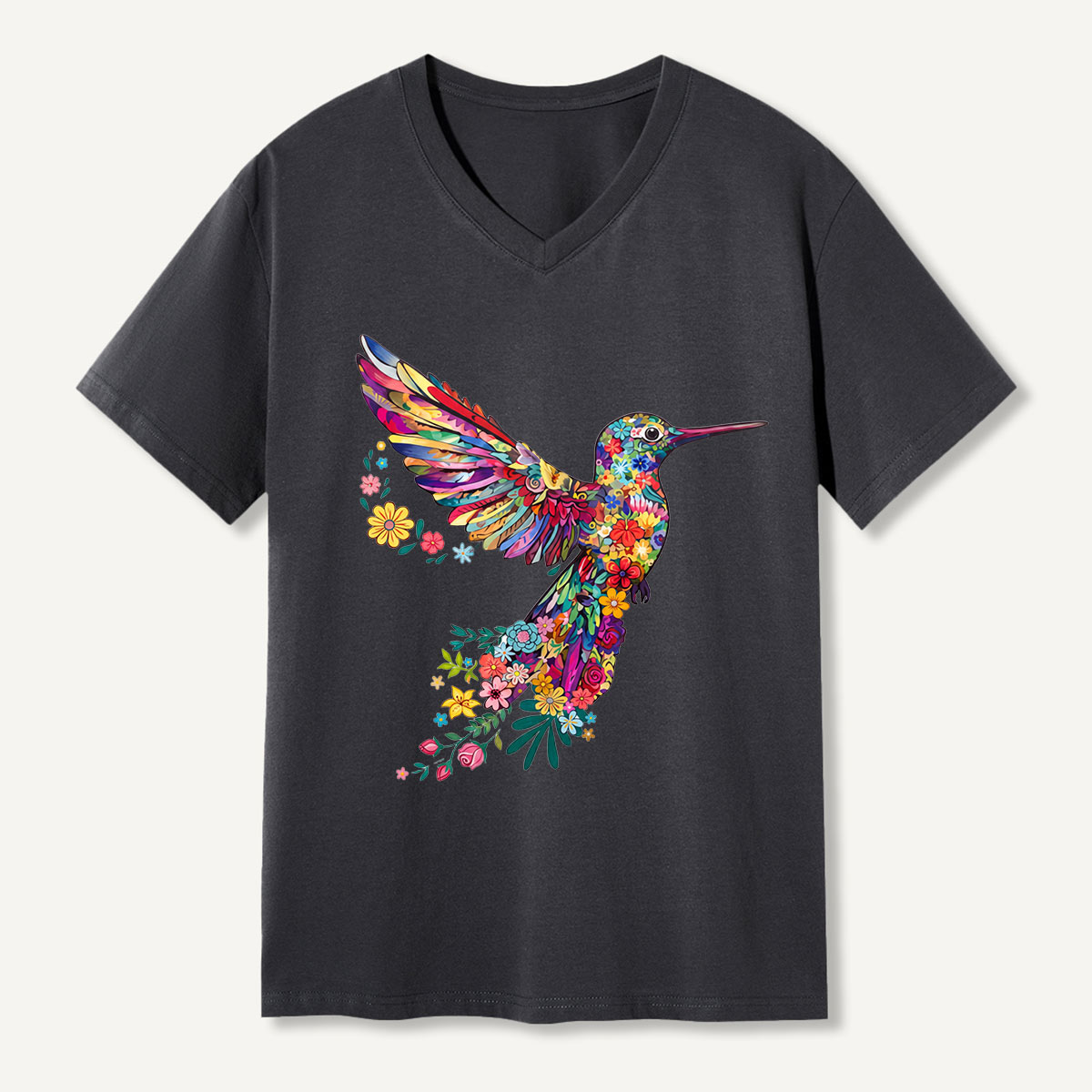 Animal Lover Hummingbird V-neck T-Shirt