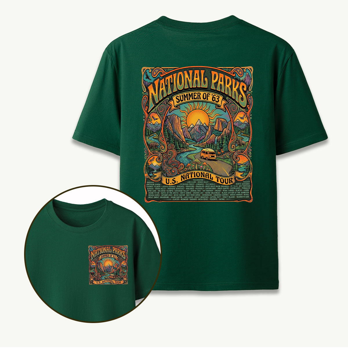 Vintage National Parks US Tour Summer of 63 Retro T-Shirt