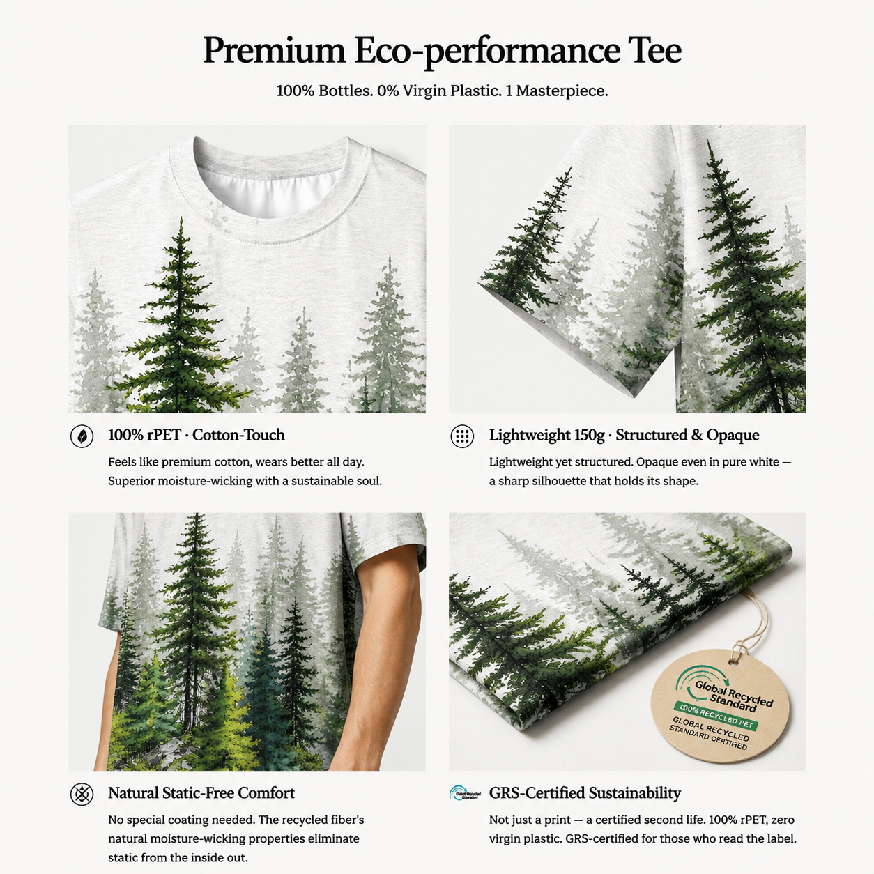Misty Pine Forest Premium Eco Tee