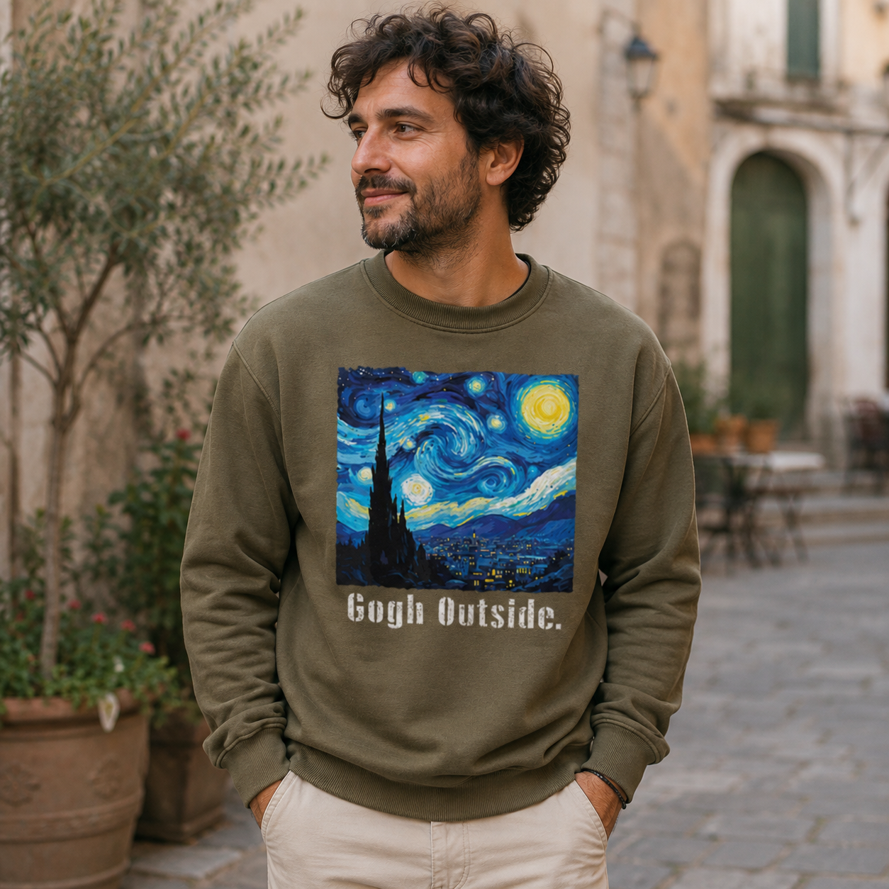 Swirl Night Sky Gogh Outside Sweatshirts