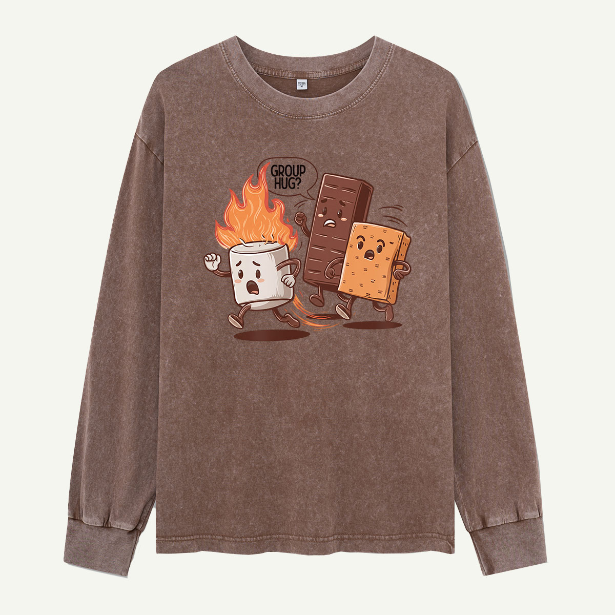 Group Hug Smores on the Run Washed Long Sleeves