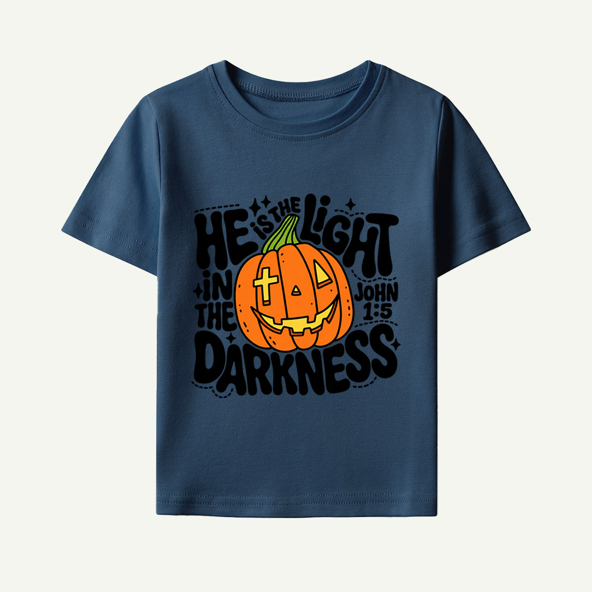 Silly Jack O Lantern Face Kids T-Shirt