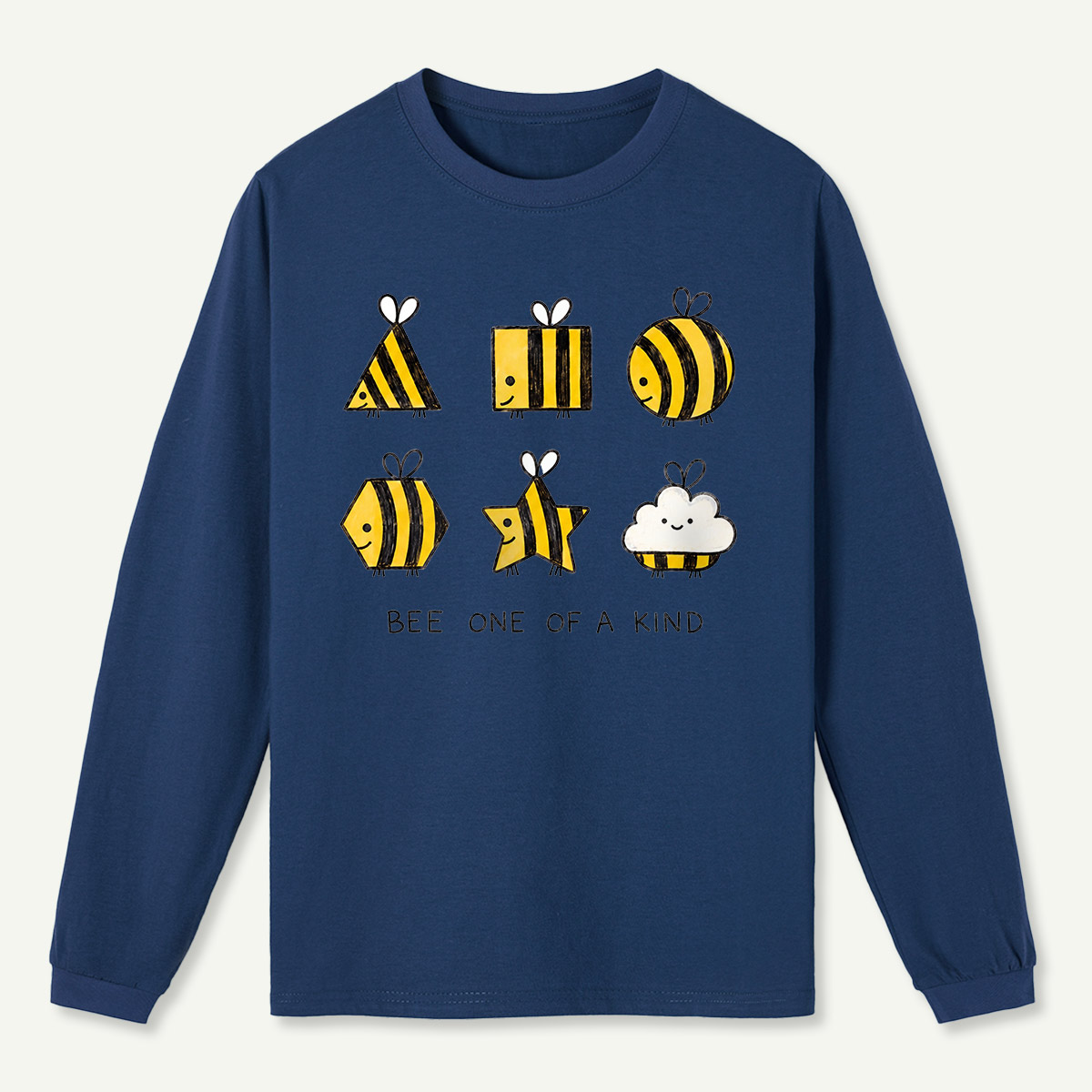 Bee One of a Kind Shapes Long Sleeve T-Shirt