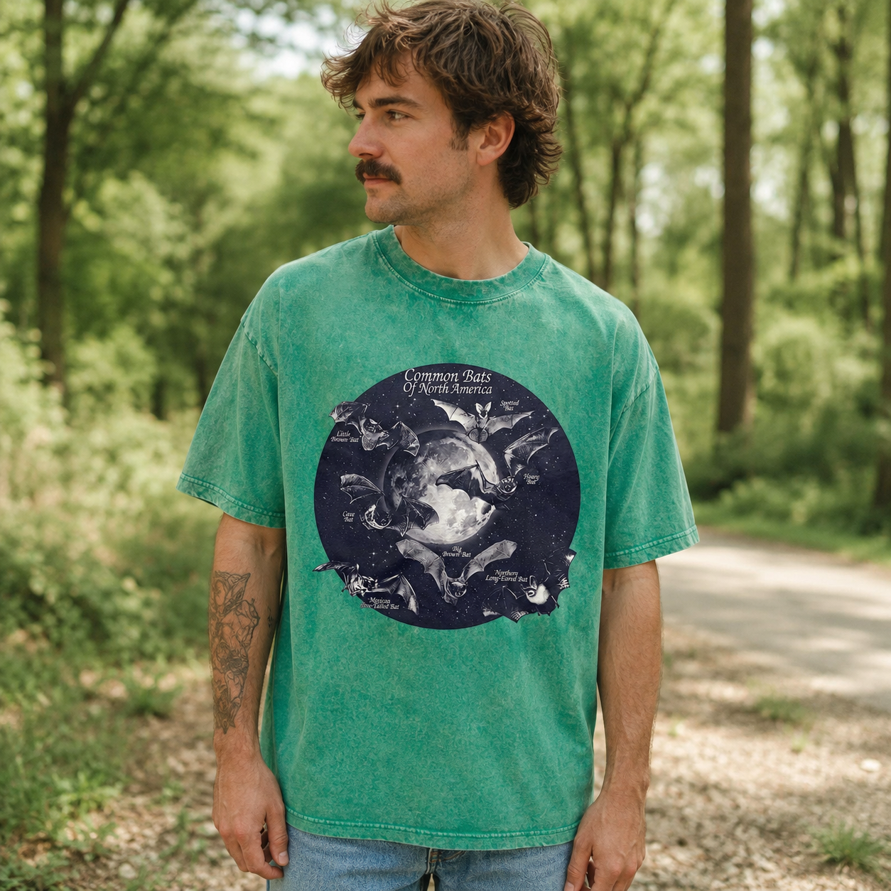Bats of North America After Dark Washed T-Shirt