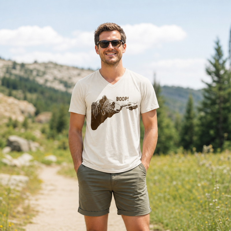 Boop Bear Nose V-neck T-Shirt