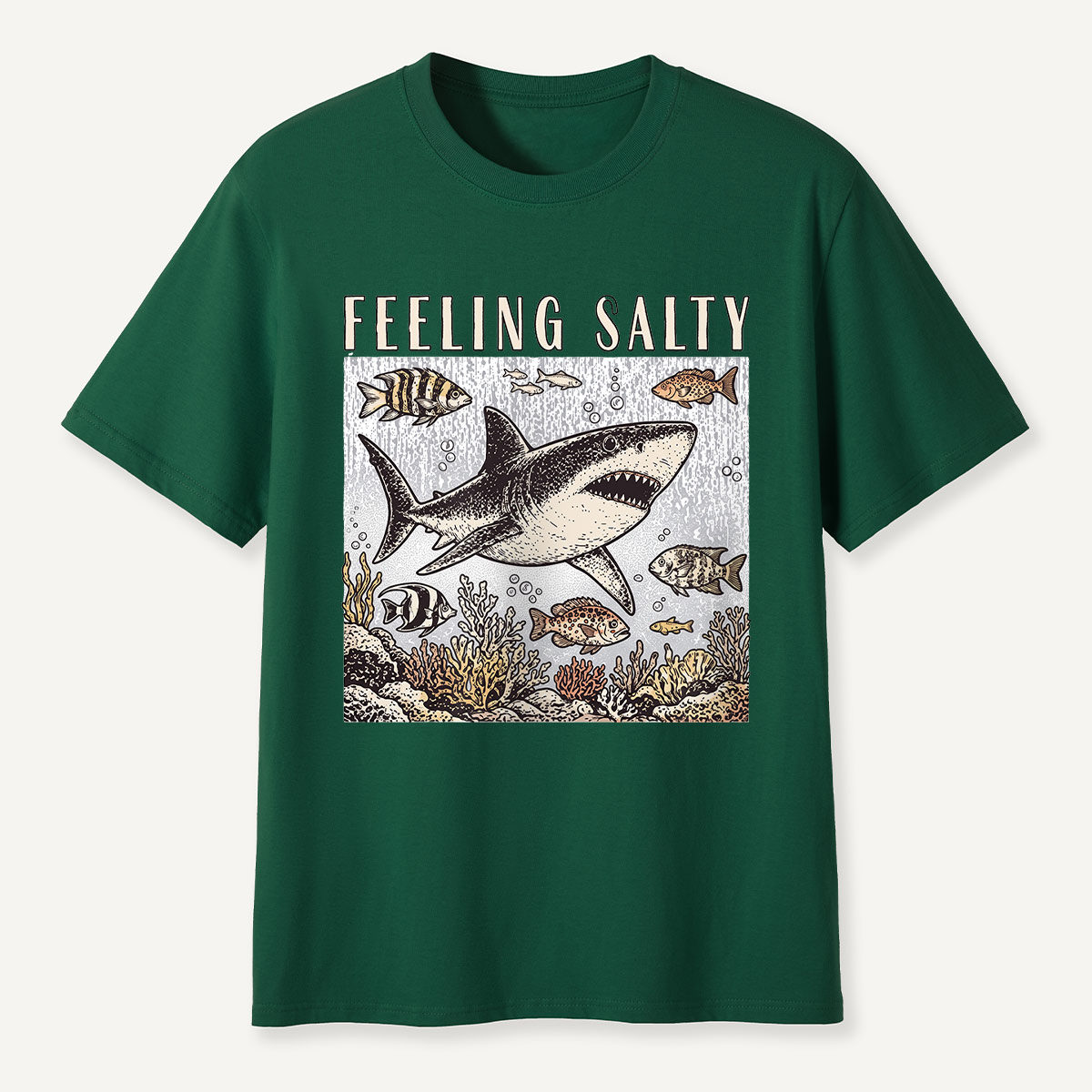 Feeling Salty Shark Ocean Humor T-Shirt