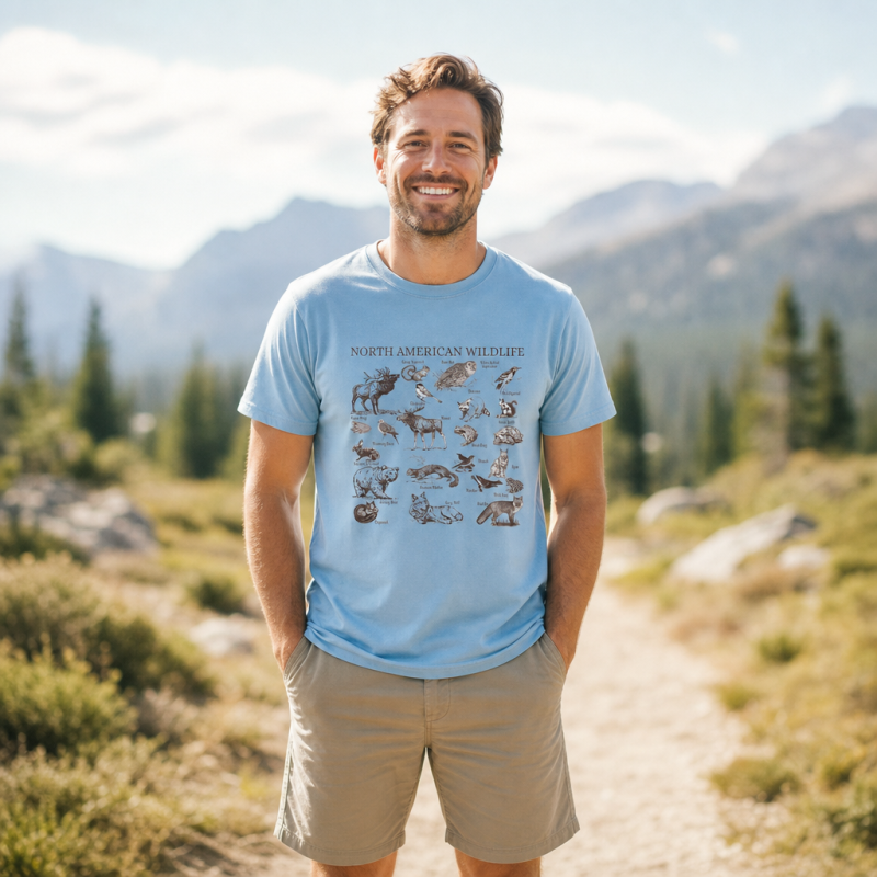 North American Wildlife Vintage T-Shirt
