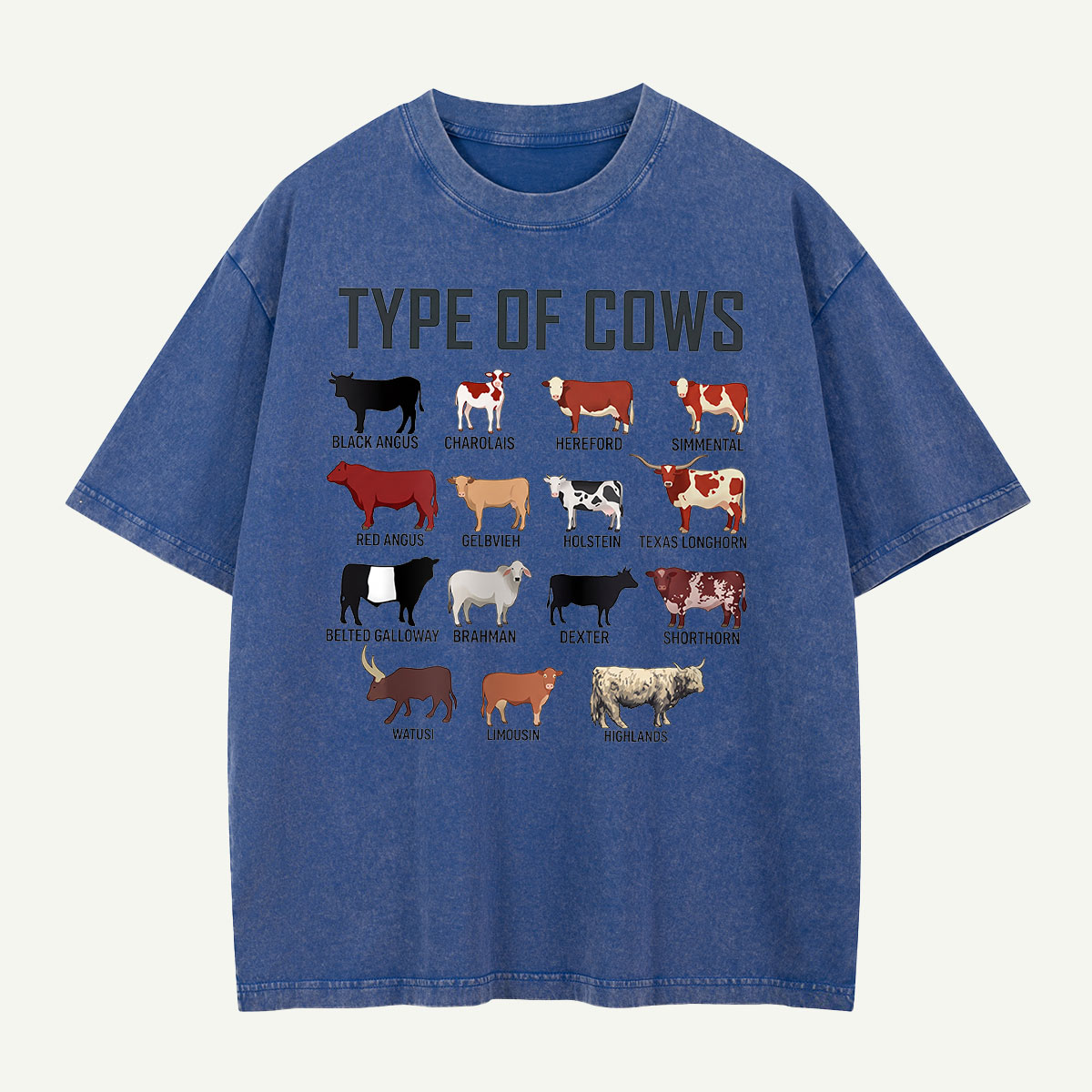 Cow Roll Call Washed T-Shirt