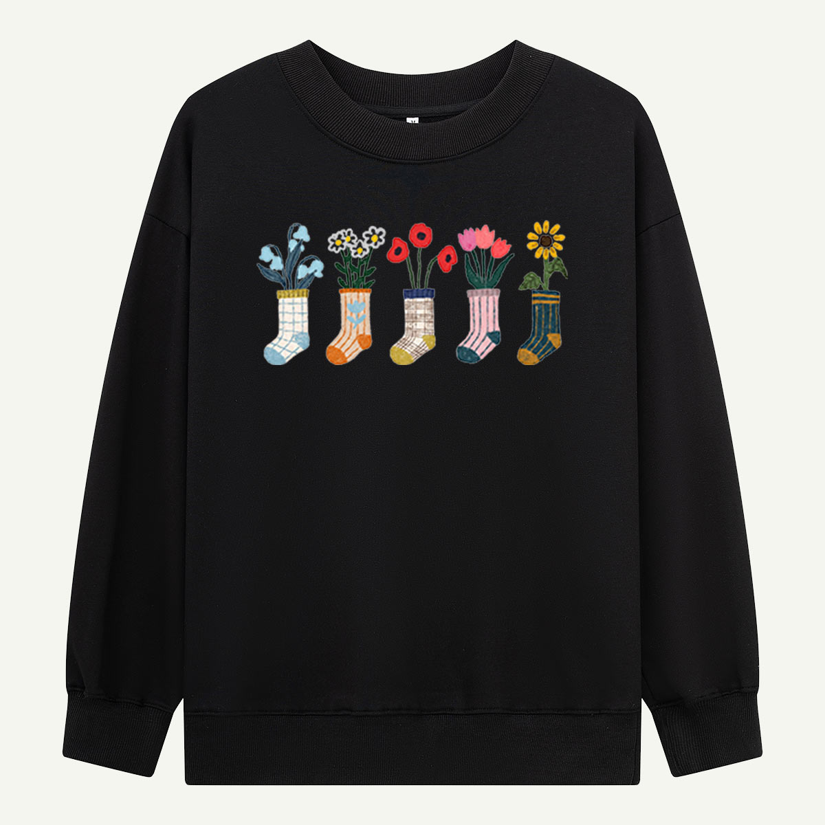 Flower Sock Vase Sweatshirts