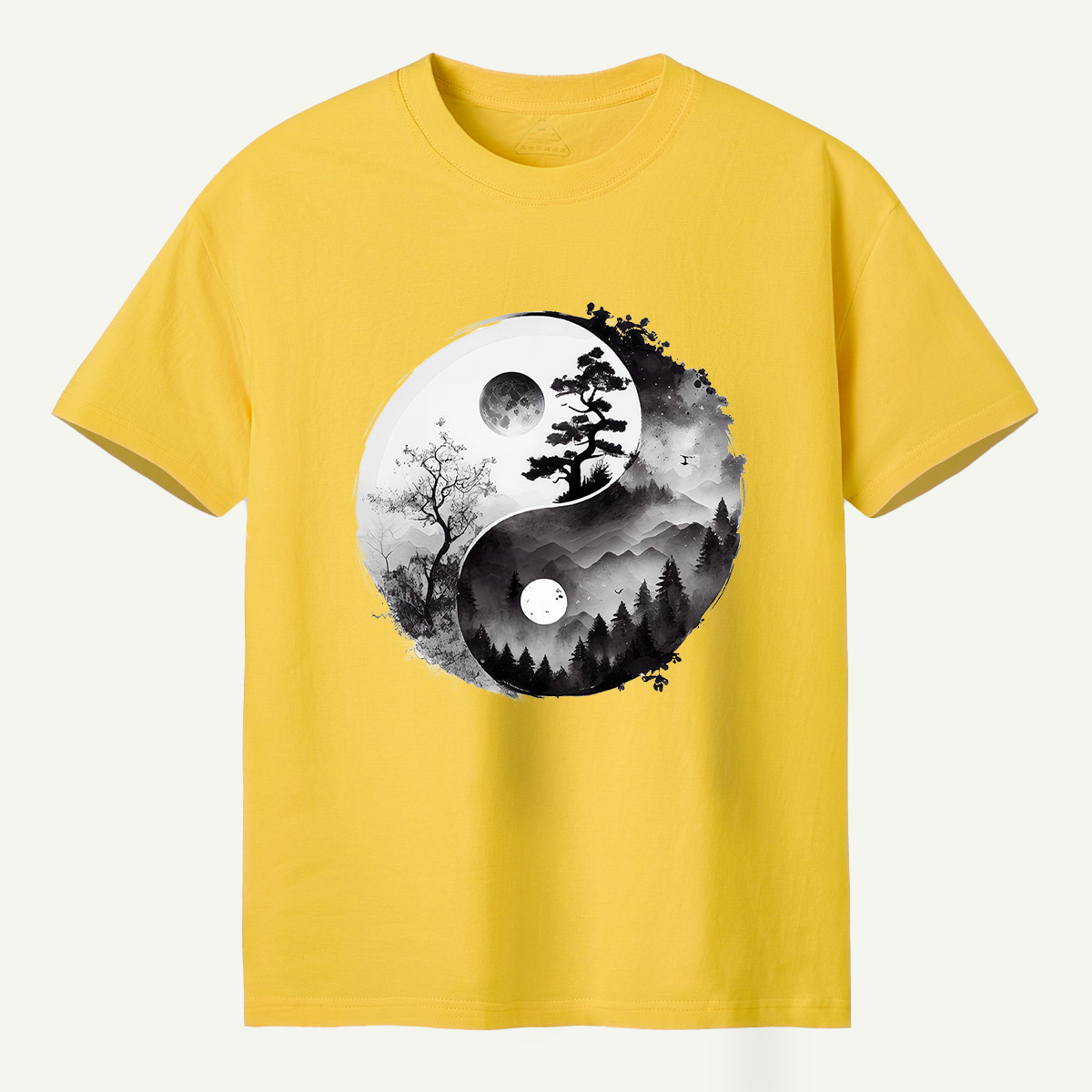 Yin Yang Mountain Forest Balance T-Shirt