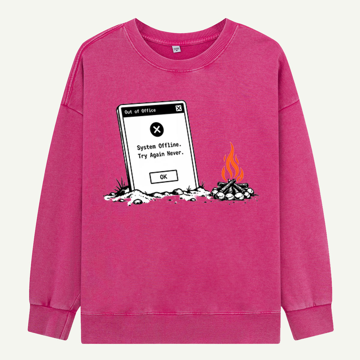Out of Office, Into the Campfire Washed Sweatshirts