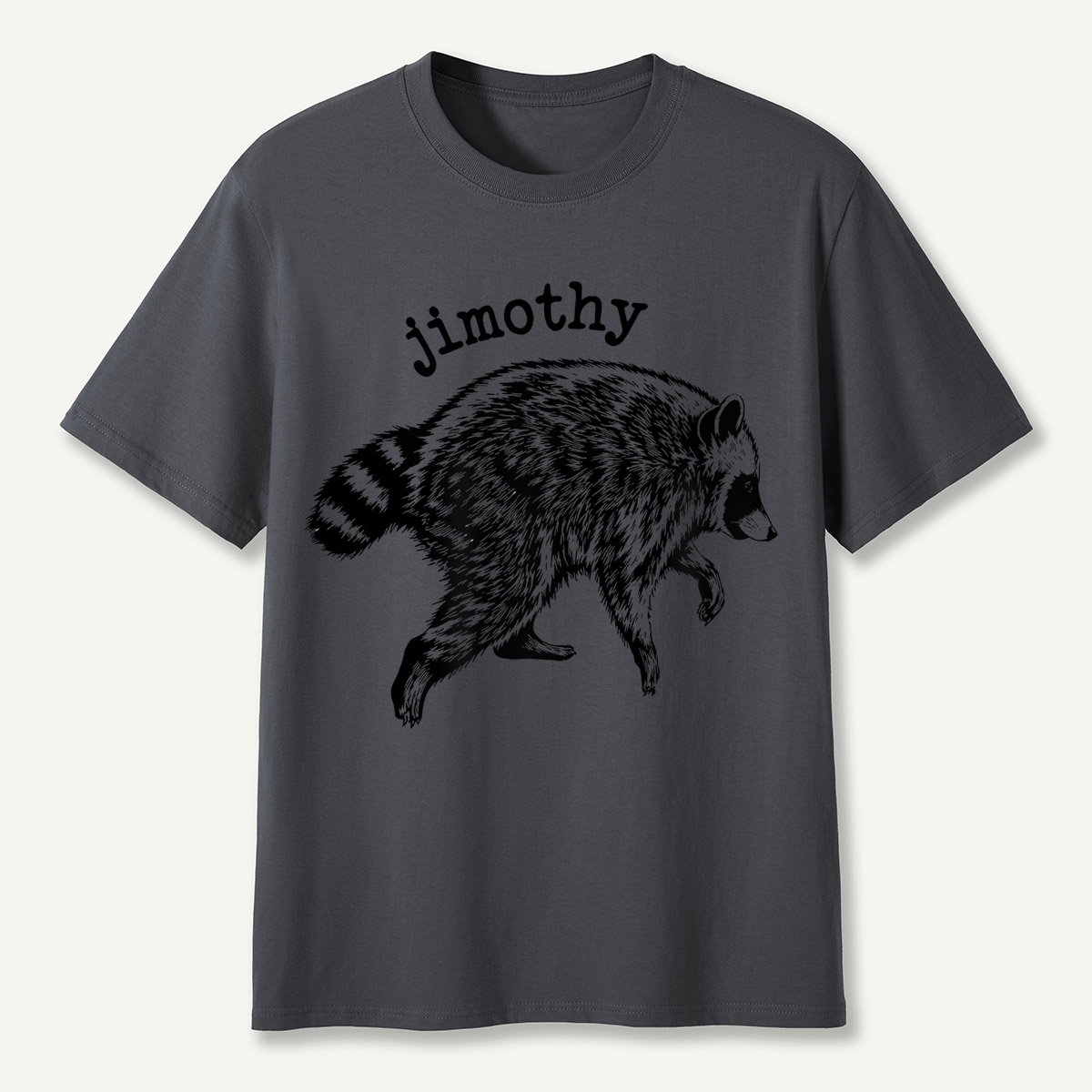 Jimothy Classic Black Line Raccoon T-Shirt