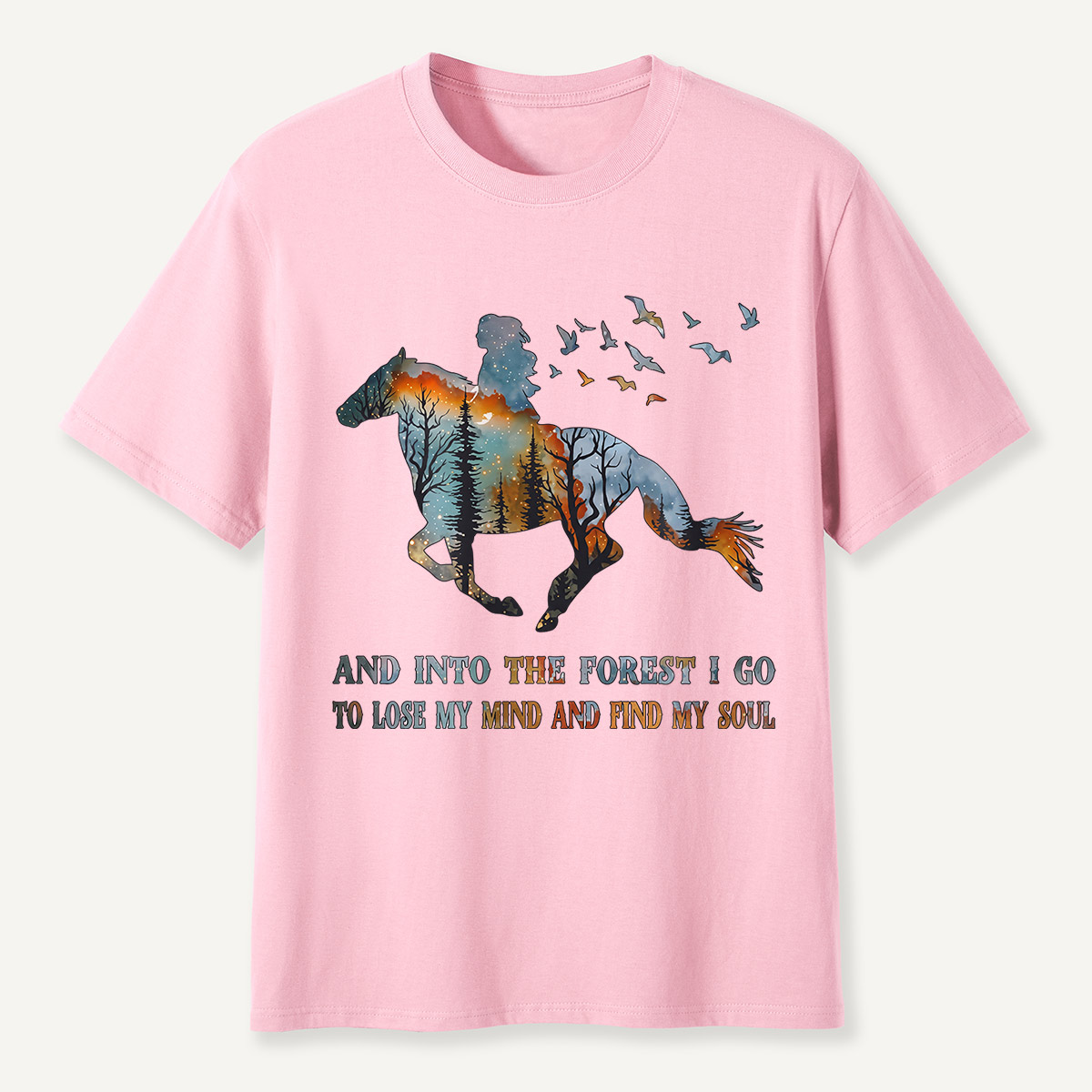 And Into the Forest I Go Horse Silhouette T-Shirt